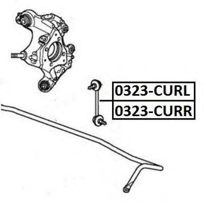 Тяга / стойка, стабилизатор ASVA 0323-CURL