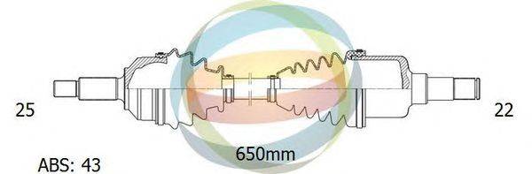 Приводной вал ODM-MULTIPARTS 18-301221