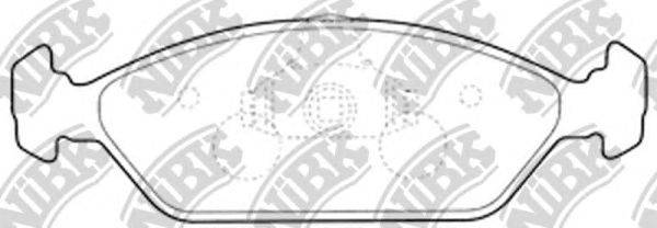Комплект тормозных колодок, дисковый тормоз NiBK PN0805