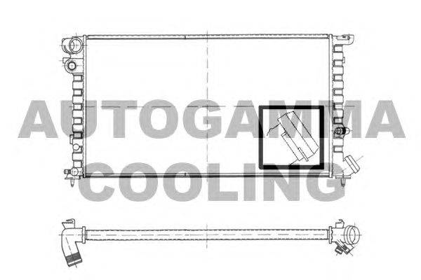 Радиатор, охлаждение двигателя AUTOGAMMA 100158