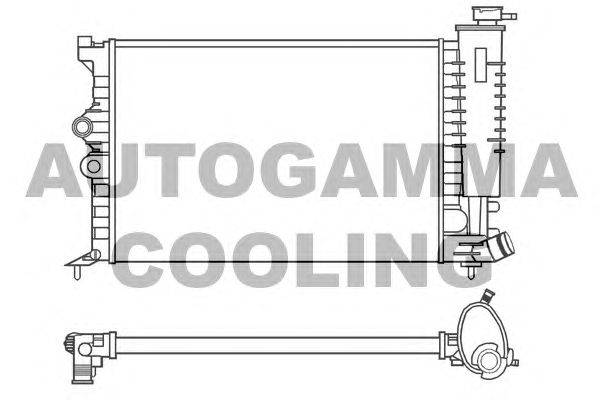 Радиатор, охлаждение двигателя AUTOGAMMA 100199