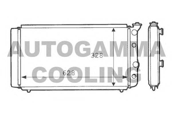 Радиатор, охлаждение двигателя AUTOGAMMA 100843