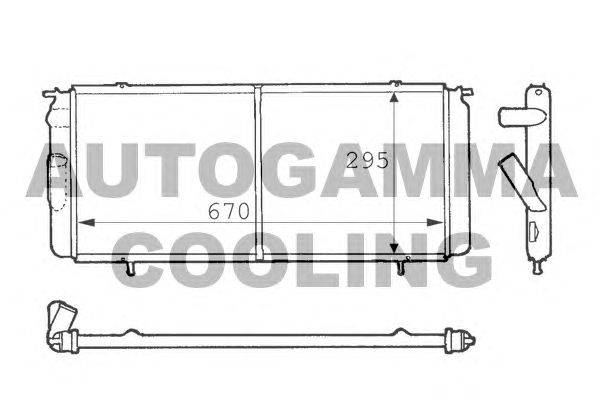 Радиатор, охлаждение двигателя AUTOGAMMA 100867