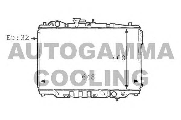 Радиатор, охлаждение двигателя AUTOGAMMA 101131