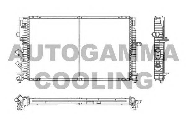 Радиатор, охлаждение двигателя AUTOGAMMA 101412