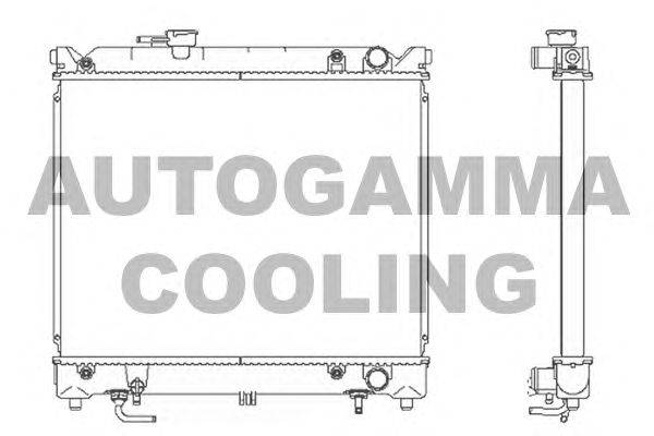 Радиатор, охлаждение двигателя AUTOGAMMA 102342