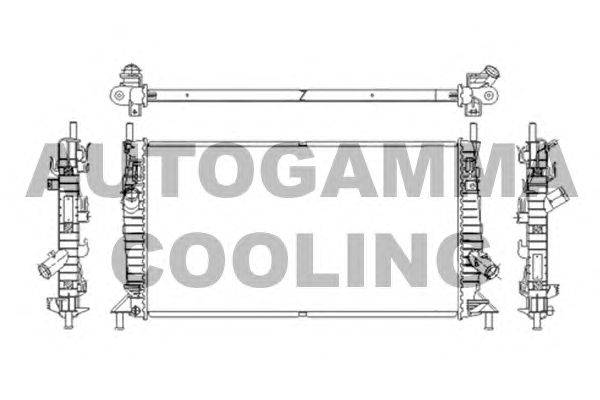 Радиатор, охлаждение двигателя AUTOGAMMA 103421