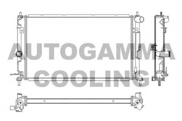 Радиатор, охлаждение двигателя AUTOGAMMA 103528