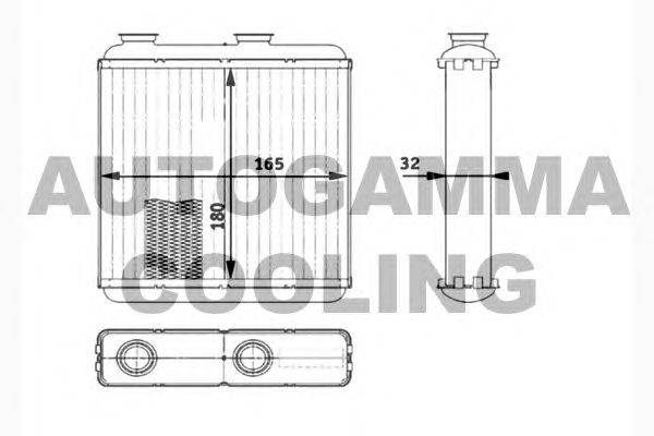 Теплообменник, отопление салона AUTOGAMMA 104350