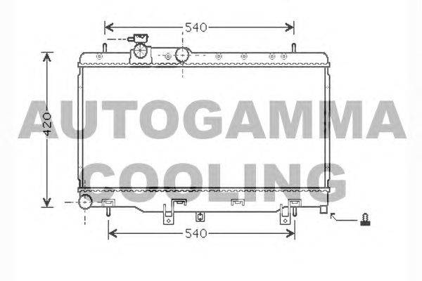Радиатор, охлаждение двигателя AUTOGAMMA 104475