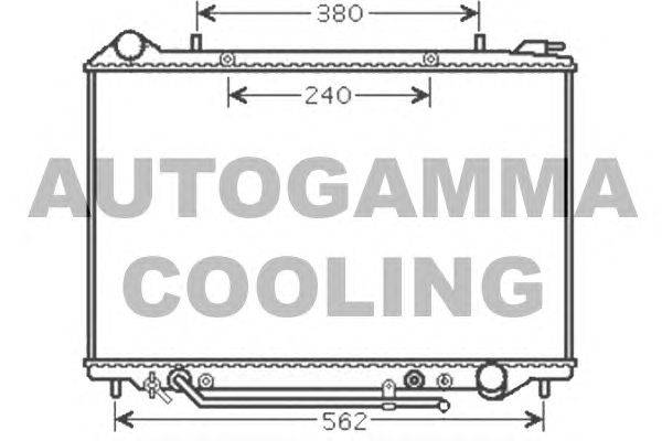 Радиатор, охлаждение двигателя AUTOGAMMA 105100