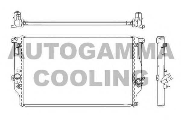 Радиатор, охлаждение двигателя AUTOGAMMA 105184