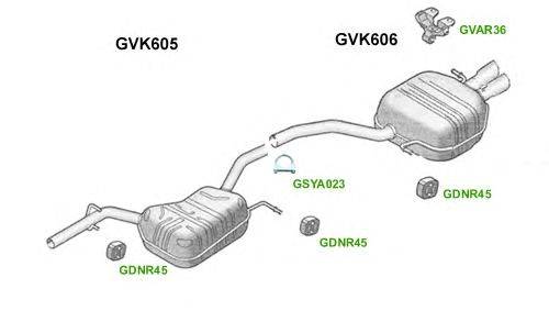 Система выпуска ОГ GT Exhaust 10349