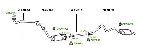 Система выпуска ОГ GT Exhaust 1057