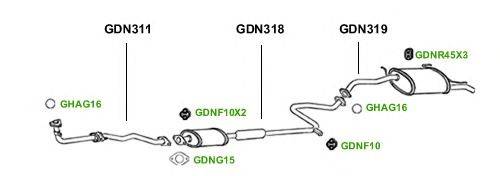 Система выпуска ОГ GT Exhaust 1344