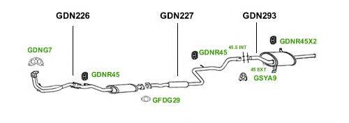 Система выпуска ОГ GT Exhaust 1396