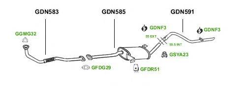 Система выпуска ОГ GT Exhaust 1425