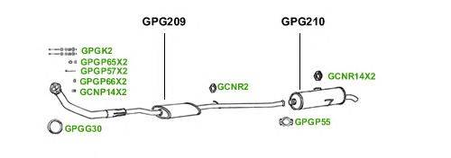 Система выпуска ОГ GT Exhaust 1508