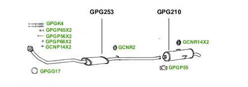 Система выпуска ОГ GT Exhaust 1512