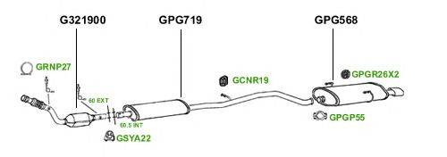 Система выпуска ОГ GT Exhaust 1547