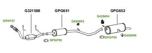 Система выпуска ОГ GT Exhaust 1650