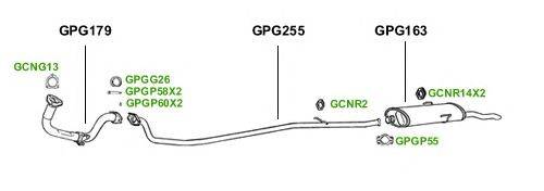Система выпуска ОГ GT Exhaust 1665