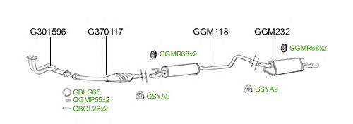 Система выпуска ОГ GT Exhaust 2380