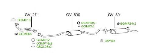 Система выпуска ОГ GT Exhaust 2511