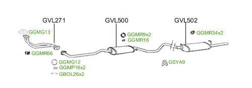 Система выпуска ОГ GT Exhaust 2512