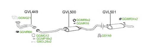Система выпуска ОГ GT Exhaust 2514