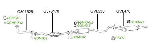 Система выпуска ОГ GT Exhaust 2531