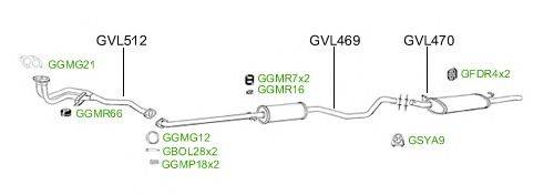 Система выпуска ОГ GT Exhaust 2533