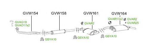 Система выпуска ОГ GT Exhaust 2745