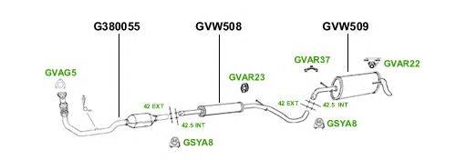 Система выпуска ОГ GT Exhaust 2814