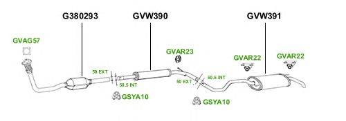 Система выпуска ОГ GT Exhaust 2865