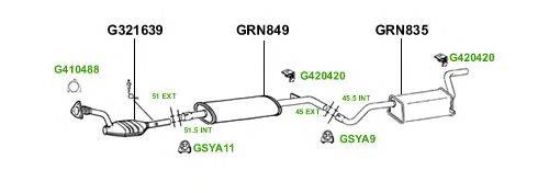 Система выпуска ОГ GT Exhaust 3725