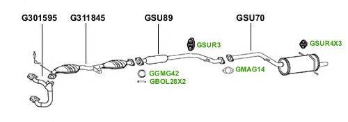 Система выпуска ОГ GT Exhaust 3728