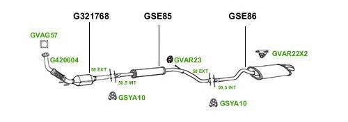 Система выпуска ОГ GT Exhaust 3738