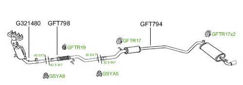 Система выпуска ОГ GT Exhaust 424