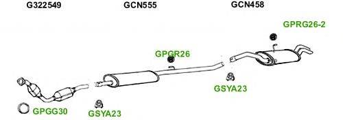 Система выпуска ОГ GT Exhaust 4625