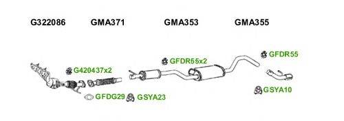 Система выпуска ОГ GT Exhaust 6535