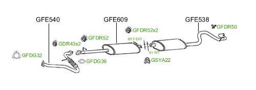 Система выпуска ОГ GT Exhaust 861