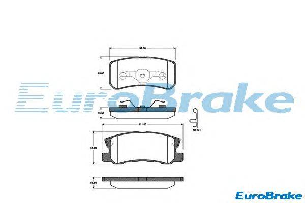 Комплект тормозных колодок, дисковый тормоз EUROBRAKE 5501223025