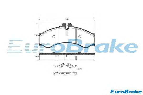 Комплект тормозных колодок, дисковый тормоз EUROBRAKE 5501223332