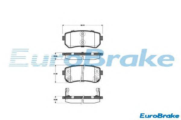 Комплект тормозных колодок, дисковый тормоз EUROBRAKE 5501223521