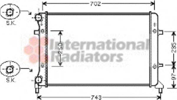 Радиатор, охлаждение двигателя VAN WEZEL 58002223