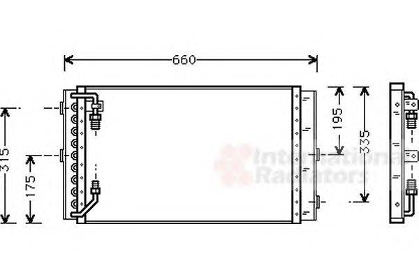 Конденсатор, кондиционер VAN WEZEL 59005070