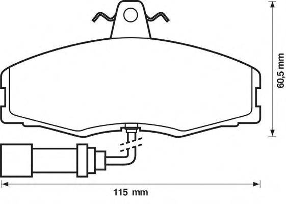 Комплект тормозных колодок, дисковый тормоз JURID 20861