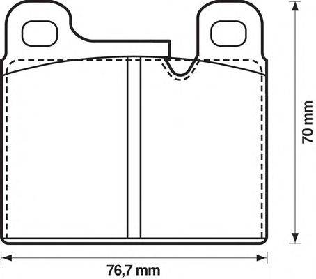 Комплект тормозных колодок, дисковый тормоз JURID 571349J-AS