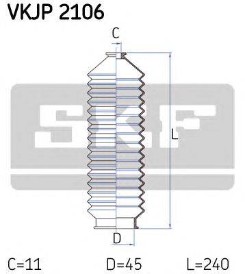 Комплект пылника, рулевое управление SKF VKJP2106